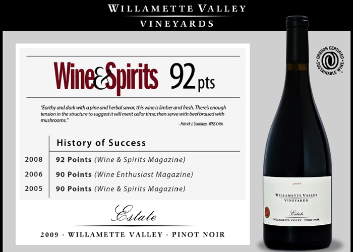Willamette Valley Vineyards Willamette Valley Point Noir 09